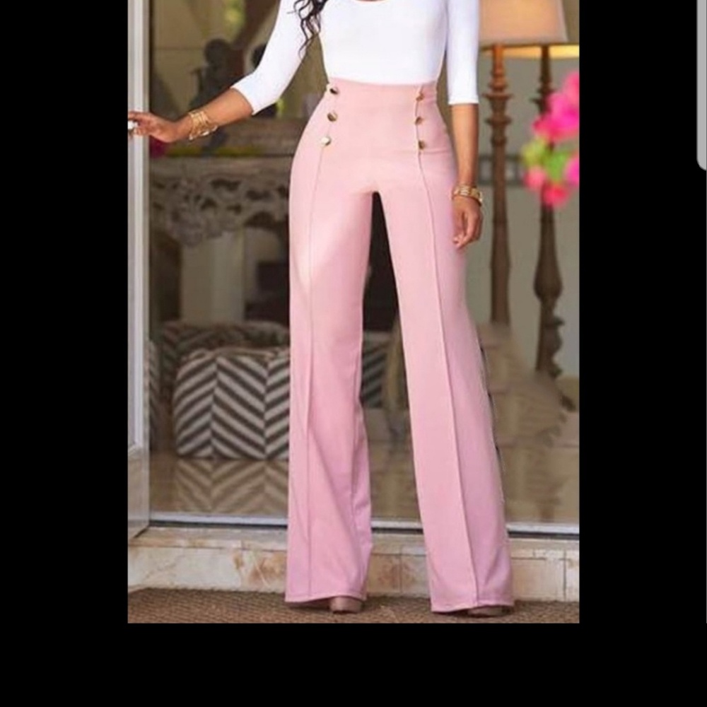 Beautiful bubblegum pink wide leg pants